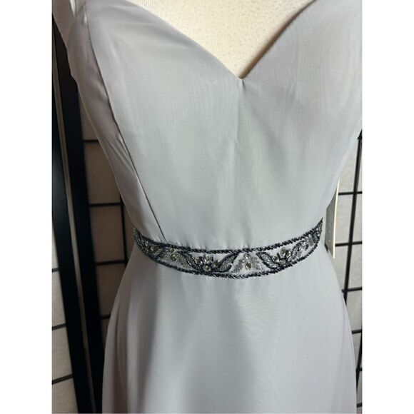 Cinderella Gray Sleeveless Beaded Adorned Formal Dress - Picture 2 of 9